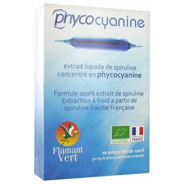 Phycocyanine 20 ampoules de 10ml - Flamant vert