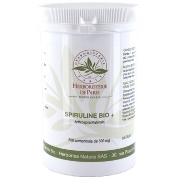 Spiruline bio + 500 comprimés de 500 mg Herboristerie de Paris