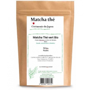 Matcha thé vert bio poudre 50 gr - Herboristerie de Paris