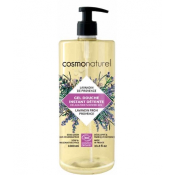 Gel douche Instant Détente bio Lavandin de Provence 1 litre - Cosmo Naturel