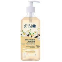 Gel douche Evasion Vanille et Fleurs de Tiaré 1 Litre Cé'Bio