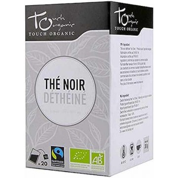 Thé noir déthéiné bio 20 sachets Touch Organic