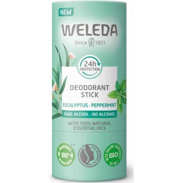 Déodorant solide 24H Eucalyptus Menthe poivrée 50gr Weleda