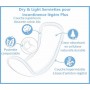 schema-de-la-serviette-incontinence-legere-dry-and-light-plus-x16-natracare-apportant une couche-superieure-douce-en-coton-bio