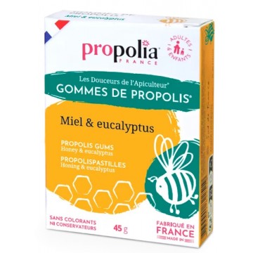 Gommes de Propolis Miel et Eucalyptus 45g Propolia