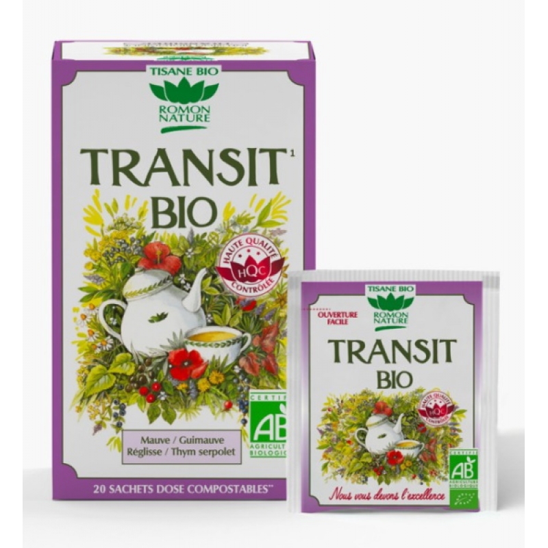 Tisane Transit bio Romon Nature,Tisane Transit bio 20 sachets , aromatic  provence