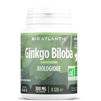 Ginkgo Biloba bio 300mg 200 comprimés Bio Atlantic mémoire concentration Aromatic provence