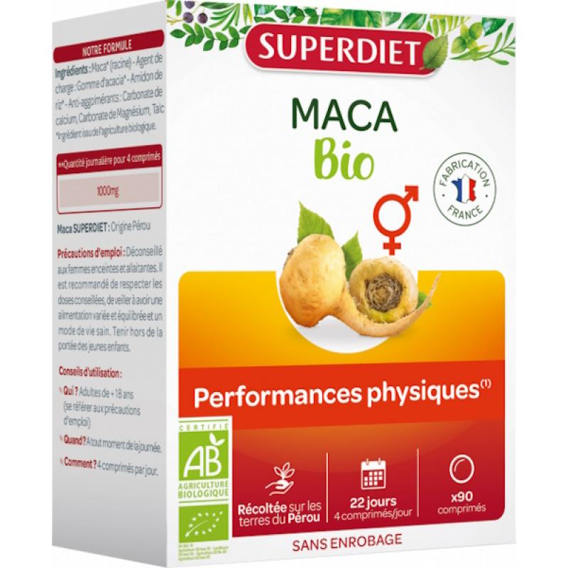 Spiruline bio poudre SuperDiet - complément alimentaire tonus