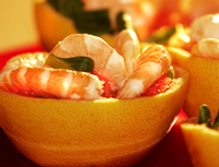 Salade de crevettes aux agrumes