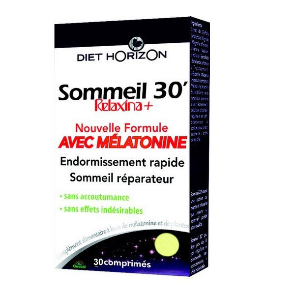 Sommeil 30' avec mélatonine 30 comprimés - Diet Horizon